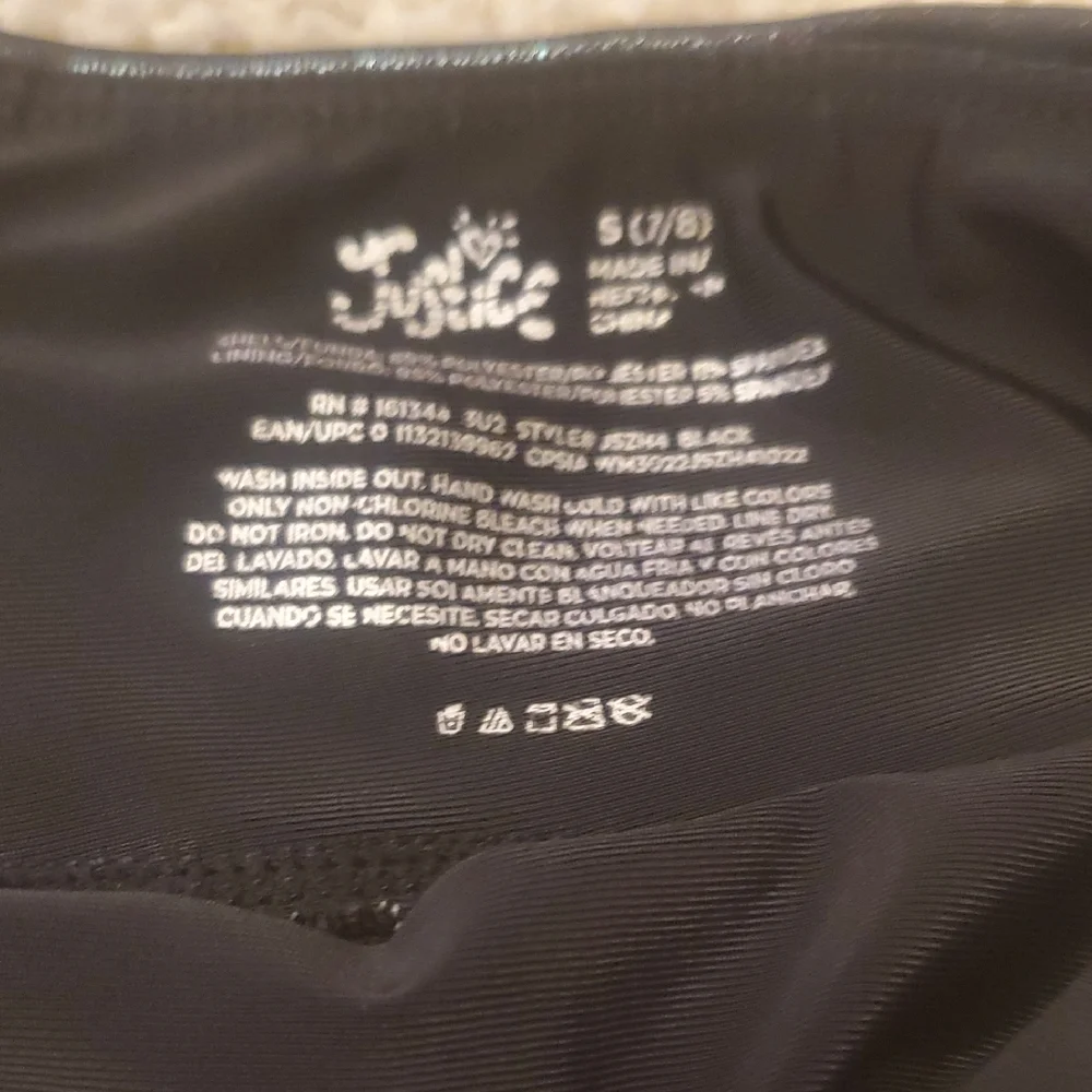 5 For 25$ Justice Shimmering‎ Athletic Shorts Youth Size Small 7/8 Black